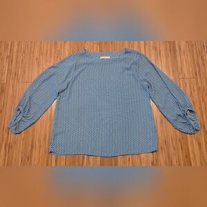 NWOT English Laundry Blue Patterned Top